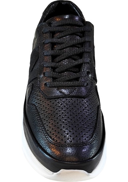 Erkek Ön Yüzü Delikli Hakiki Tabaka Deri Sneakers Ayakkabı 25WM0335 modelleri
