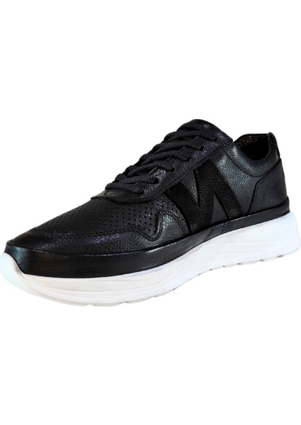 Erkek Ön Yüzü Delikli Hakiki Tabaka Deri Sneakers Ayakkabı 25WM0335 fırsatları