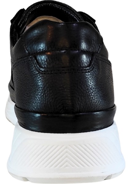 Erkek Ön Yüzü Delikli Hakiki Tabaka Deri Sneakers Ayakkabı 25WM0335