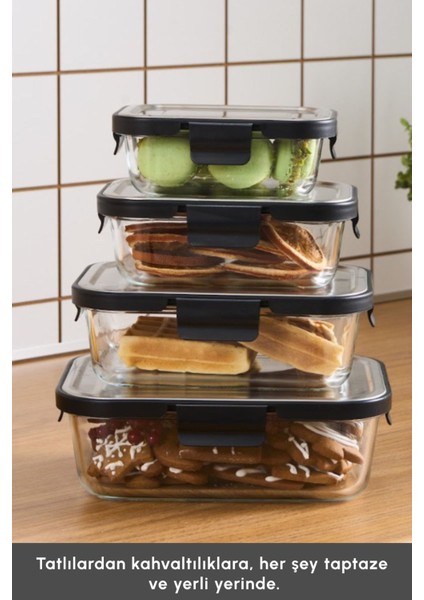 Gri Metal Kapaklı Cam Saklama Kabı 1040 Ml, Şık ve Kullanışlı Depolama Çözümü indirimleri