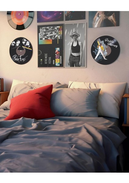 Siyah Michael Jackson Plak Duvar Dekoru, Şık ve Nostaljik Dekorasyon Için Ideal