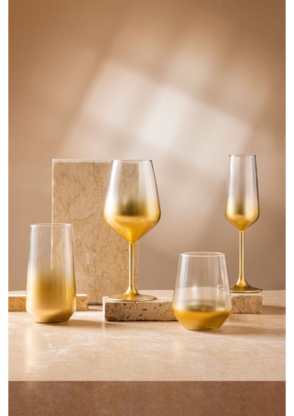 4'lü Altın Renkli 470 cc Meşrubat Bardağı Seti modelleri