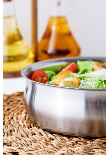 Paslanmaz Çelik 20 cm Meyve ve Salata Kasesi, Şık ve Dayanıklı Tasarım fiyatları