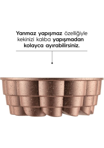 Pembe Döküm Kek Kalıbı, 25 Cm, Manolya Serisi, Şık ve Dayanıklı Tasarım fiyatları