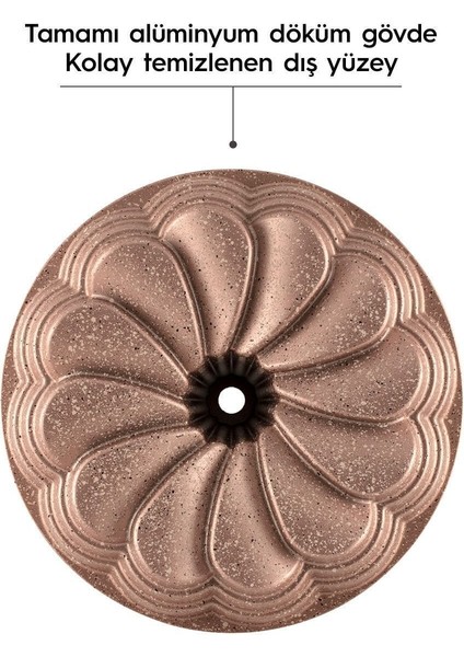 Pembe Döküm Kek Kalıbı, 25 Cm, Manolya Serisi, Şık ve Dayanıklı Tasarım modelleri