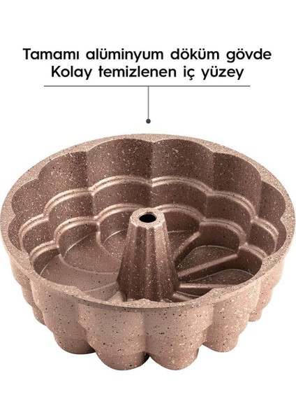 Pembe Döküm Kek Kalıbı, 25 Cm, Manolya Serisi, Şık ve Dayanıklı Tasarım fırsatları