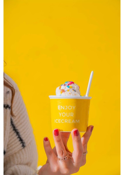 Renkli 4'lü Dondurma Kase Seti, 200 Ml, Şık ve Kullanışlı Tasarım