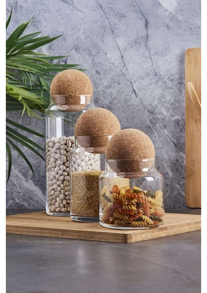 3'lü Top Mantar Kapaklı Cam Kavanoz ve Baharatlık Seti, Şık ve Kullanışlı Tasarım fiyatları