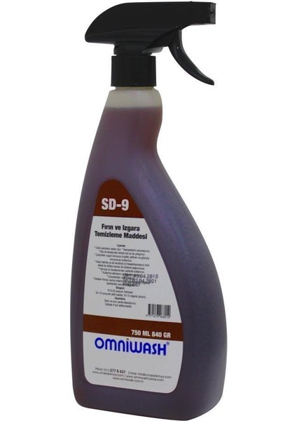 Sd-9 750ML Yağ Sökücü Fırın ve Izgara Temizleme Maddesi 6 Adet fiyatları