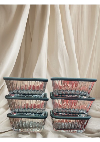 Frezya 6’lı Antrasit Gri Kapaklı Kâse Seti