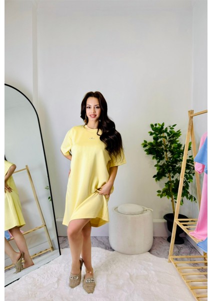 Bymelisabutik Oversize T-Shirt Elbise