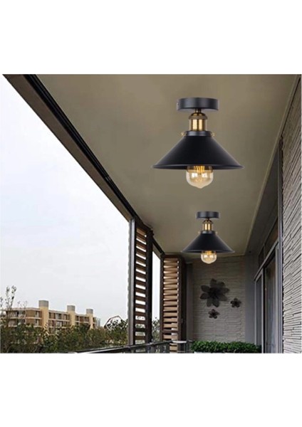 23CM Rustik Tavan Avize, Beyaz, Şık ve Modern Dekoratif Aydınlatma