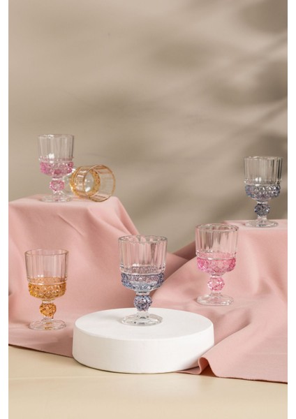 Renkli 6'lı Mini Su Bardağı Seti, Zarif ve Şık Sunumlar Için Ideal Seçim