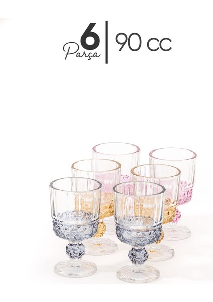 Renkli 6'lı Mini Su Bardağı Seti, Zarif ve Şık Sunumlar Için Ideal Seçim fiyatları