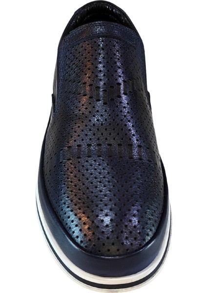 Erkek Hakiki Tabaka Deri Üstü Delikli Bağcıksız Sneakers Ayakkabı 25WM0304 modelleri