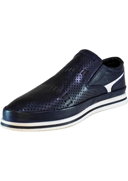 Erkek Hakiki Tabaka Deri Üstü Delikli Bağcıksız Sneakers Ayakkabı 25WM0304 fırsatları