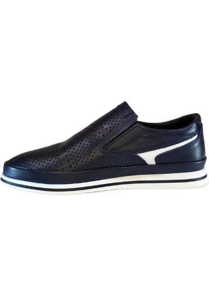 Erkek Hakiki Tabaka Deri Üstü Delikli Bağcıksız Sneakers Ayakkabı 25WM0304 indirimleri