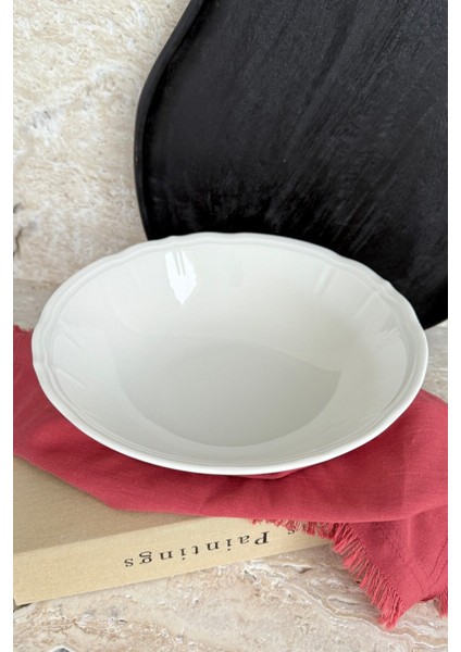 23 cm Büyük Porselen Derin Salata Kasesi, Şık ve Kullanışlı Sunum Tabağı modelleri