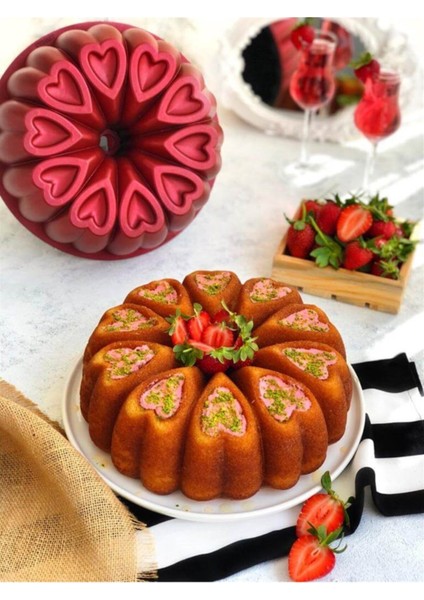 Kırmızı Döküm Kek Kalıbı, Sağlam ve Şık Tasarım, Mutfakta Güçlü Performans modelleri