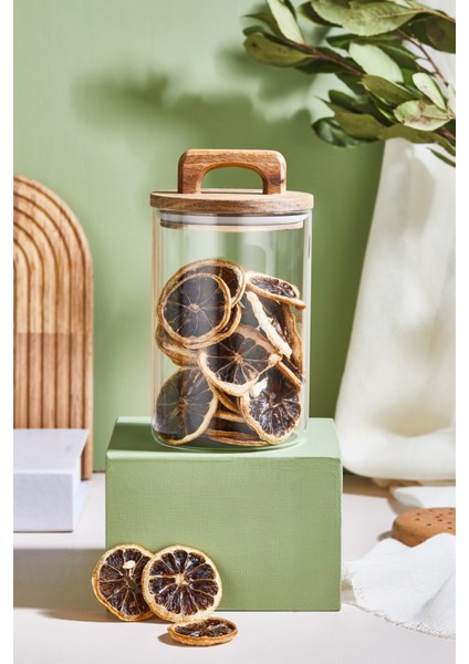 Kapaklı Cam Kavanoz, Saklama Kabı, 15 Cm, Şık ve Kullanışlı Tasarım