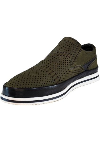 Erkek Hakiki Tabaka Deri Üstü Delikli Bağcıksız Sneakers Ayakkabı 25WM0304 fırsatları
