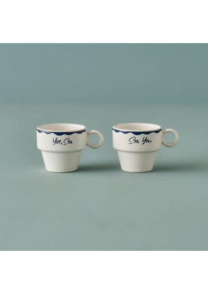 Iki Parça Mavi Seramik Espresso Seti, 105 Cc, Zarif ve Şık Tasarım fiyatları