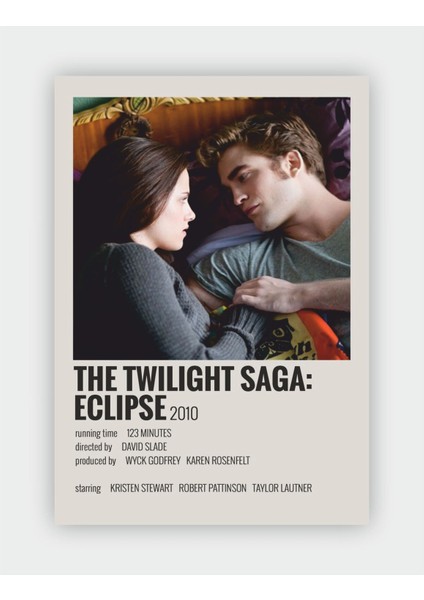 Çok Renkli Twilight Saga Eclipse Film Bilgi Kartı Duvar Posteri