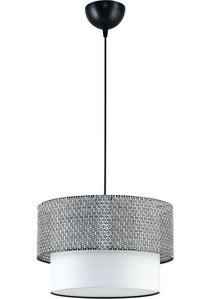 Şık Siyah Hasır Tekli Sarkıt Avize, Modern ve Zarif Aydınlatma Seçeneği