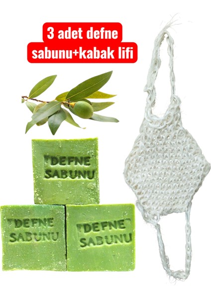 3 Adet Defne Sabunu – Kabak Lifi