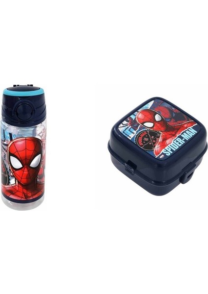 Lacivert Spor Matara ve Beslenme Kabı Seti, Dayanıklı ve Şık Tasarım