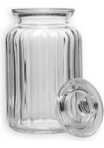 Turuncu Cam Kavanoz, 1500 Cc, Şık ve Kullanışlı Saklama Çözümü