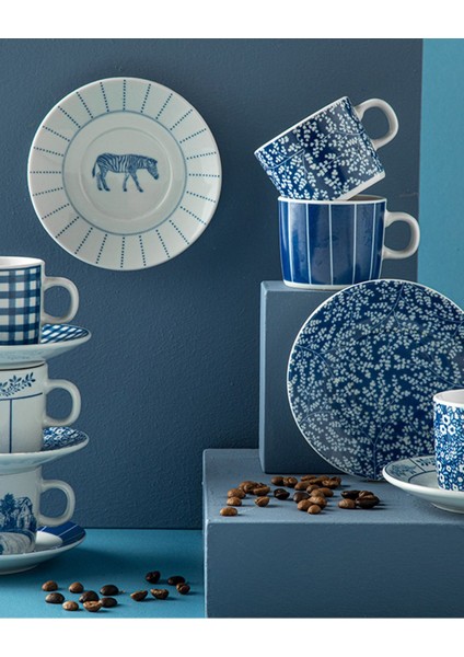 Lacivert 2'li Porselen Kahve Fincan Takımı, 80 Ml, Şık ve Zarif Tasarım modelleri