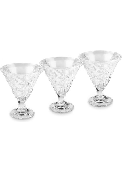 3'lü Cam Dondurmalık Seti, 215 Ml, Kahverengi indirimleri