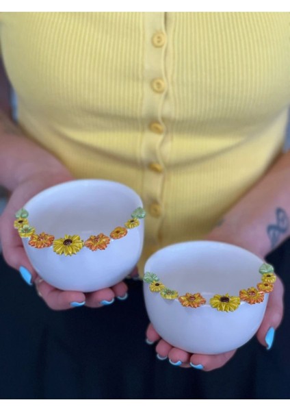 Renkli Çiçek Kase Seti, Şık ve Canlı Dekorasyon Parçası modelleri