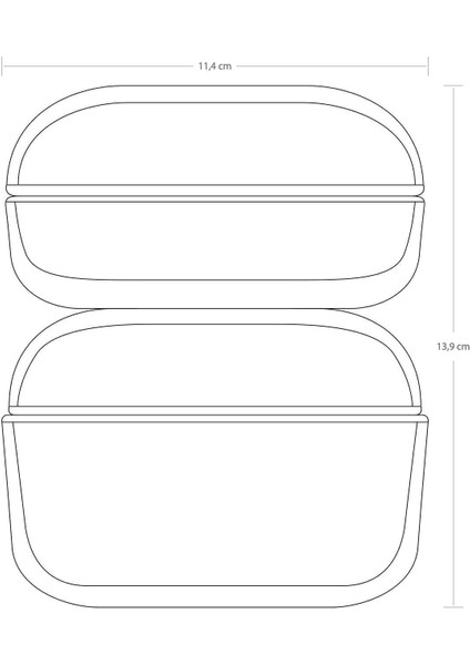 Iki Adet Istiflenebilir Şık ve Kullanışlı Kase Seti, Pratik Saklama Çözümü