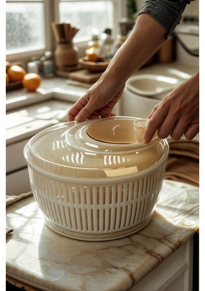 5 Litrelik Sebze ve Salata Kurutucu, Sağlıklı ve Pratik Kullanım Sağlar