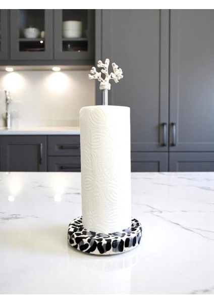 Seramik Rulo Peçetelik Gri Leopar Desenli Mutfak Aksesuar fiyatları