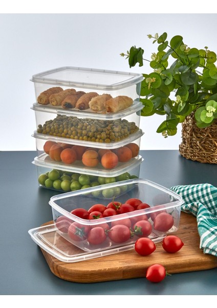 8 Adet 1,35 Litre Et ve Sebze Saklama Kabı, Buzluk ve Dolap Düzenleyici Seti