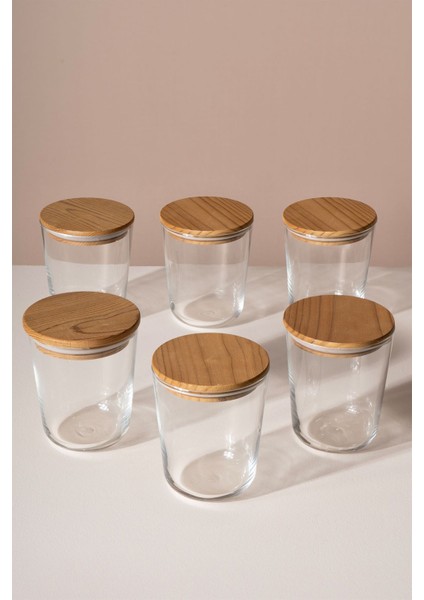 6'lı Çam Ağacı Tasarımlı Vakum Kapaklı Cam Saklama Kabı Seti modelleri