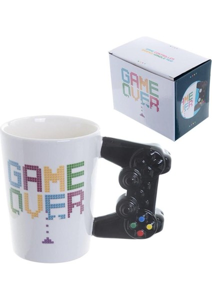 Renkli Joystick Tasarımlı Seramik Kupa Bardak, Eğlenceli ve Şık Hediye Seçeneği fırsatları