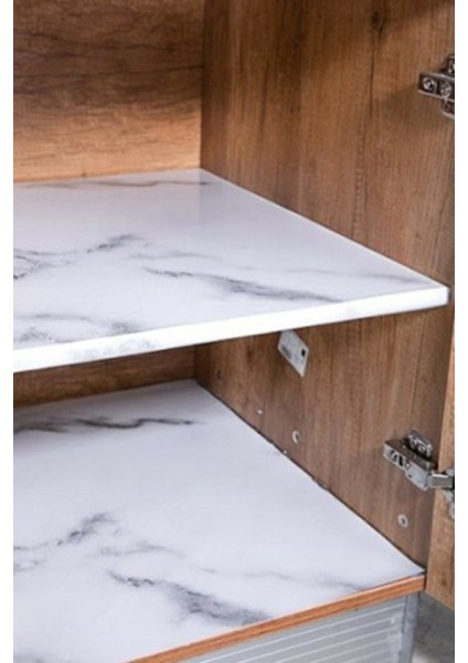 Mermer Desenli Yapışkanlı Mutfak Tezgah Folyo, 1 Metre, Şık ve Dayanıklı Kullanım fiyatları