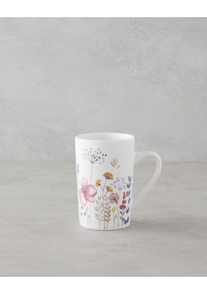 Renkli New Bone China Kupa 380 Ml, Şık ve Dayanıklı Tasarım