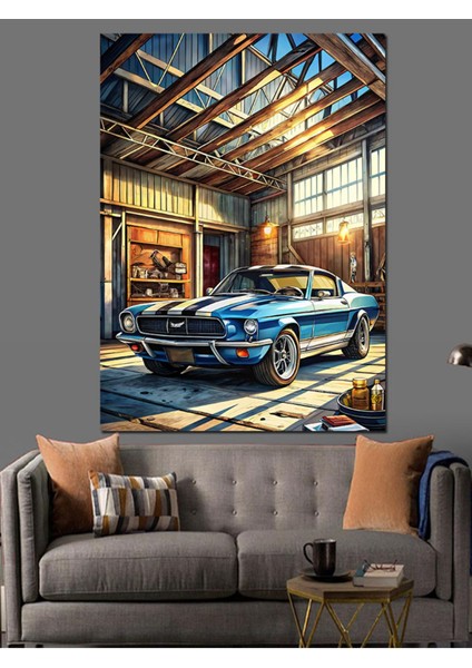 Çok Renkli Dekoratif Kanvas ve Ahşap Tablo, Şık ve Modern Tasarım