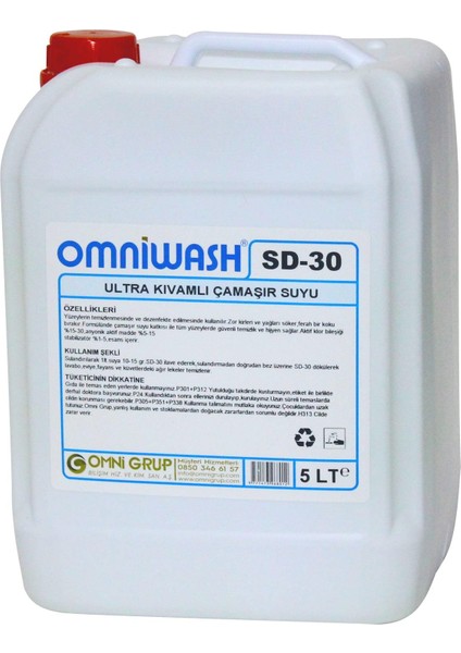 Sd-30 5000 ml Ultra Kıvamlı Çamaşır Suyu 4 Adet fiyatları