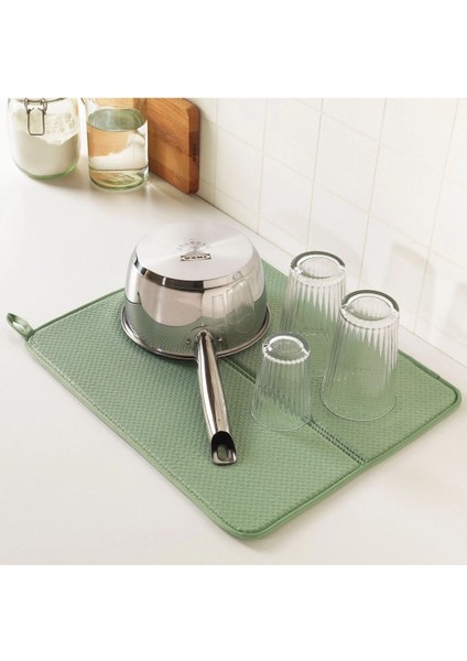 Yeşil Bulaşık Kurutma Örtüsü ve Matı, Şık ve Fonksiyonel Set modelleri