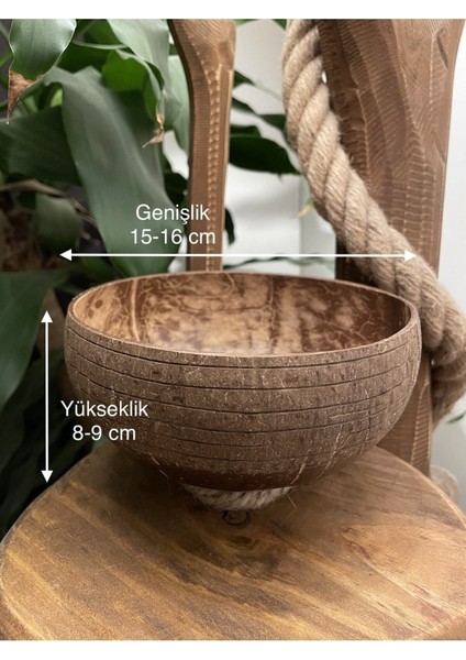2'li Ahşap Desenli Hindistan Cevizi Kase Takımı, Kahverengi, Şık ve Kullanışlı modelleri