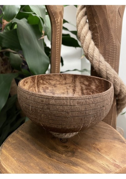 2'li Ahşap Desenli Hindistan Cevizi Kase Takımı, Kahverengi, Şık ve Kullanışlı fırsatları