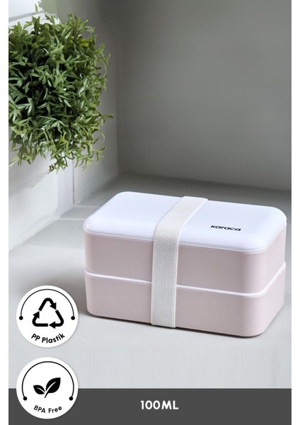 Iki Katlı Bölmeli Kapaklı Saklama Kutusu, Pembe, Pratik ve Şık Tasarım fiyatları