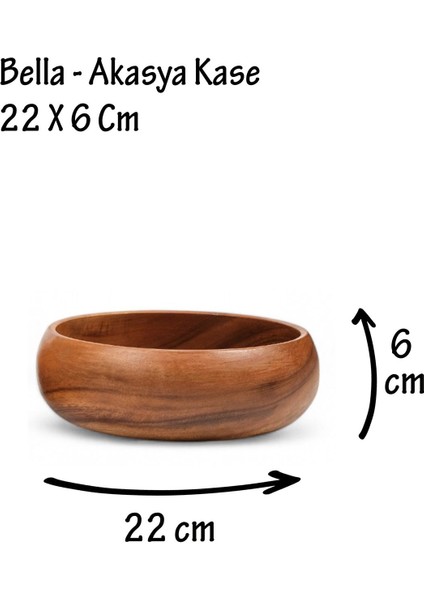 Kahverengi Akasya Kase 22X6 Cm, Şık ve Kullanışlı Ev Dekoru Ürünü