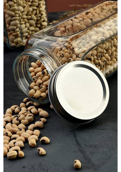 4'lü Metal Kapaklı Cam Kavanoz Seti, Baharat ve Erzak Saklama, Şık ve Kullanışlı fiyatları